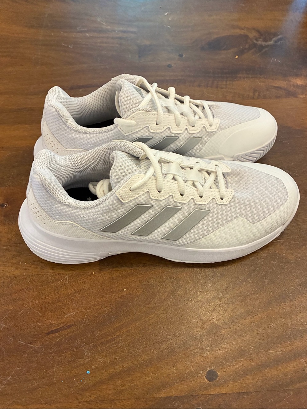 Adidas GameCourt 2 White Silver Tennis Shoes Women’s